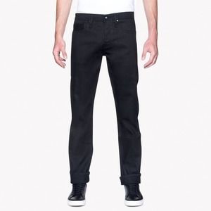 Unbranded UB255 Tapered Fit 12.5oz Black Selvedge Chino Size 33